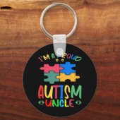 Wereldautisme bewustmakingsmaand Ik ben een trots Sleutelhanger (Voorkant)