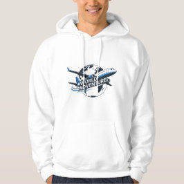 Wereldavontuur Wereldbol & Vliegtuig Reis Hoodie