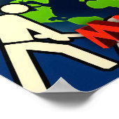 Wereldbanner Wereldbol Poster (Hoek)