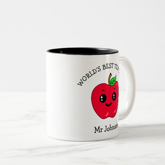 Wereldbekentenis voor beste leserwaardering tweekleurige koffiemok (Voorkant rechts)