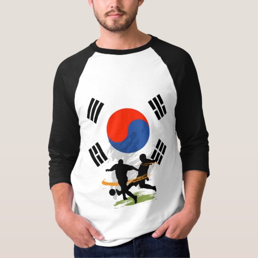 Wereldbeker 2010 over de steun van het Zuid-Koreaa T-shirt (Voorkant)