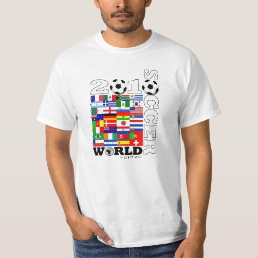 Wereldbeker 2010 T-Shirt Soccer Flags Group (Voorkant)