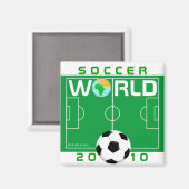 Wereldbeker 2010 Voetbal Veldmagneet Magneet (Voorkant / Achterkant)