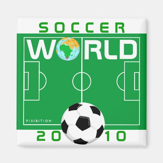 Wereldbeker 2010 Voetbal Veldmagneet Magneet (Voorkant)