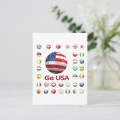 Wereldbeker 2010 Zuid-Afrika VS Briefkaart (Staand voorkant)