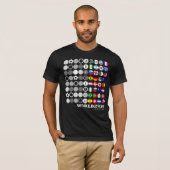 Wereldbeker 2010 Zwarte T-Shirt Circle Group Flag (Voorkant volledig)