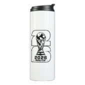 Wereldbeker 2026 Trofee Silhouet Grafisch Thermosbeker (Gedraaid links)