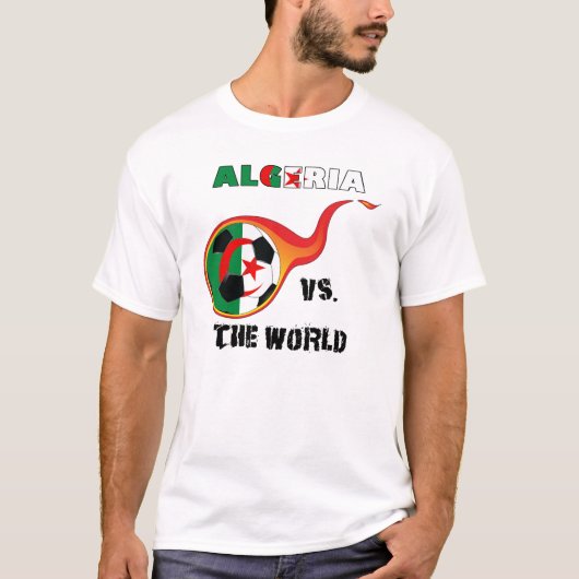 Wereldbeker - Algerije versus het Wereldkampioensc T-shirt (Voorkant)