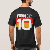 Wereldbeker Duitsland #10 Podolski beide kanten T-shirt (Achterkant)