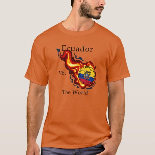 Wereldbeker - Ecuador versus de wereld T-shirt (Voorkant)