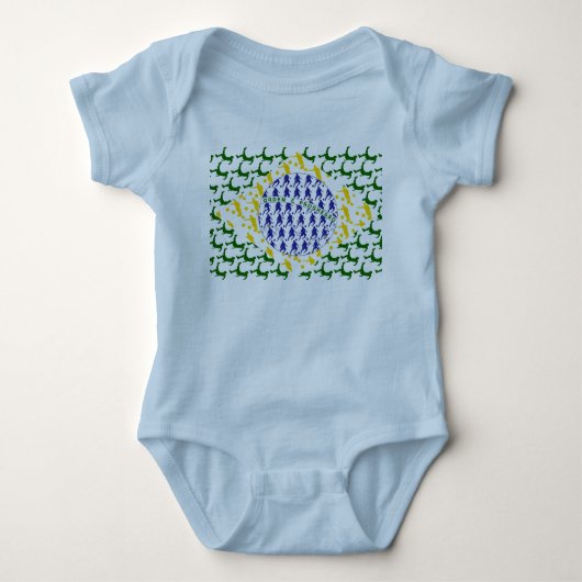 Wereldbeker fans Brazilië vlag Brasil style Samba Romper (Voorkant)