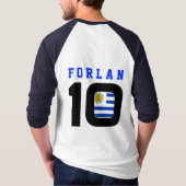 Wereldbeker Golden Ball #10 Forlan Uruguay T-Shirt (Achterkant)