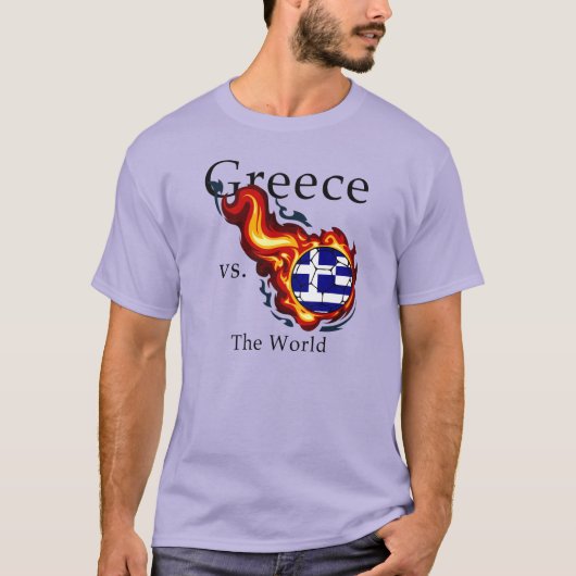 Wereldbeker - Griekenland versus de wereld T-shirt (Voorkant)