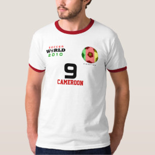 Wereldbeker Kameroen #9 Etoo T-Shirt Beide zijden