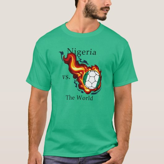 Wereldbeker - Nigeria versus de Wereldflamingbal T-shirt (Voorkant)