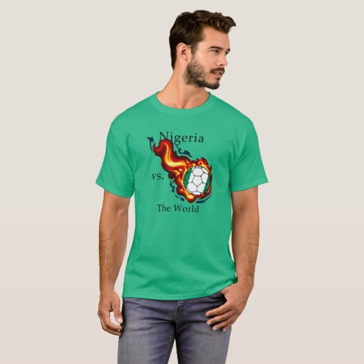 Wereldbeker - Nigeria versus de Wereldflamingbal T-shirt (Voorkant volledig)