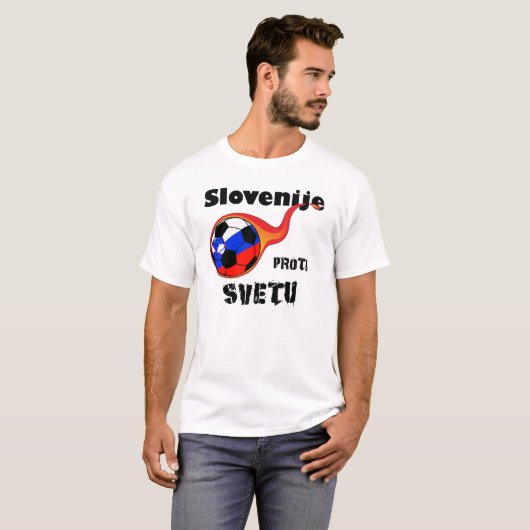 Wereldbeker - Slovenië versus de wereld T-shirt (Voorkant volledig)
