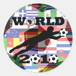 Wereldbeker vlag sticker