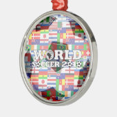Wereldbeker Voetbal 2010 — Vlaggenornamentronde Metalen Ornament (Links)