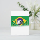 Wereldbeker voetbal 2014 briefkaart (Staand voorkant)