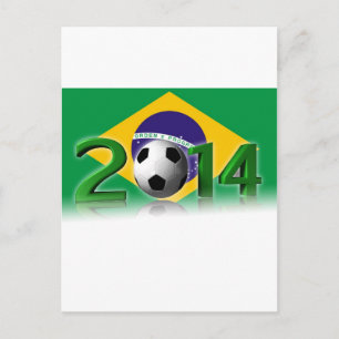 Wereldbeker voetbal 2014 briefkaart