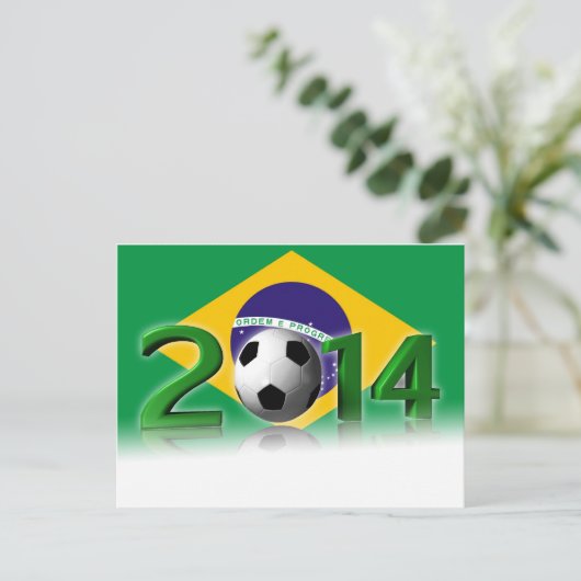 Wereldbeker voetbal 2014 briefkaart (Staand voorkant)