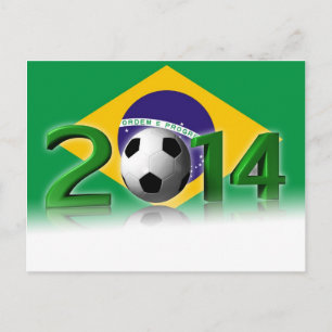 Wereldbeker voetbal 2014 briefkaart