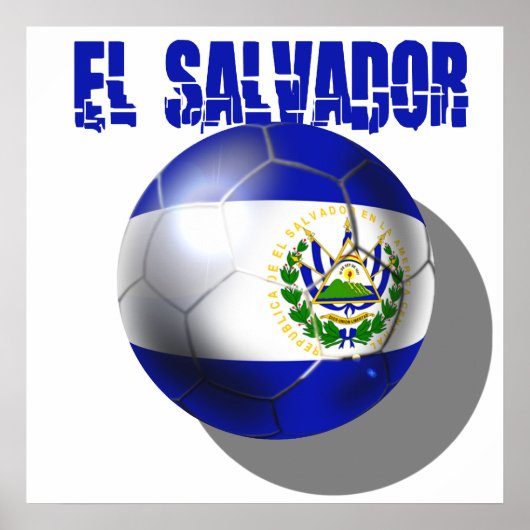 Wereldbeker Voetbal 2014 El salvador Cuscatlecos Poster (Voorkant)