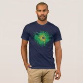 Wereldbeker Voetbal: Braziliaanse vlag T-shirt (Voorkant volledig)