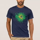 Wereldbeker Voetbal: Braziliaanse vlag T-shirt (Voorkant)