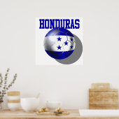 Wereldbeker Voetbal Brazilië 2014 Honduras vlag ba Poster (Keuken)