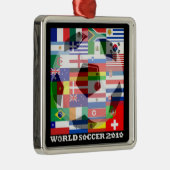Wereldbeker Voetbal Voetbal 2010 — Vlaggenplein Metalen Ornament (Rechts)