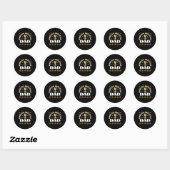 wereldberoemd ronde sticker (Vel)