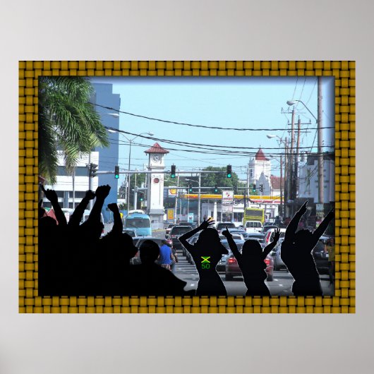 Wereldberoemde 'halve weg'-boom poster (Voorkant)