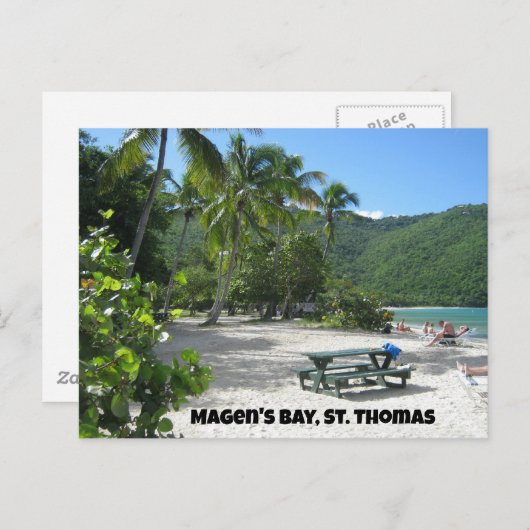 Wereldberoemde Magen's Bay, St. Thomas Briefkaart (Voorkant / Achterkant)