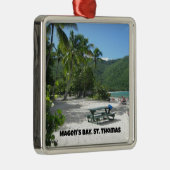 Wereldberoemde Magen's Bay, St. Thomas Metalen Ornament (Rechts)