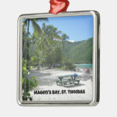 Wereldberoemde Magen's Bay, St. Thomas Metalen Ornament (Links)