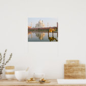 Wereldberoemde Taj Mahal tempel begraafplaats bij Poster (Keuken)