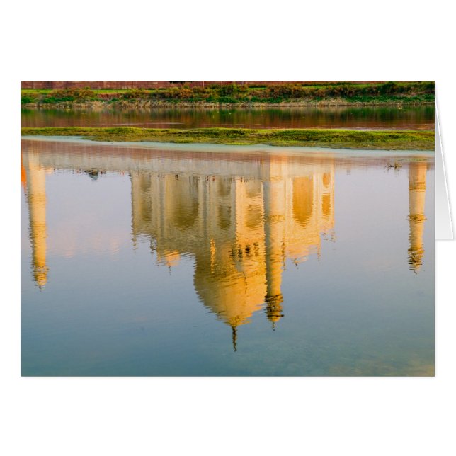 Wereldberoemde Taj Mahal tempelreflectie bij (Voorkant Horizontaal)