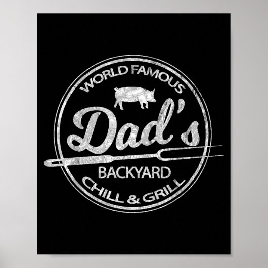 Wereldberoemde vader's achtertuin grill & chill bb poster (Voorkant)