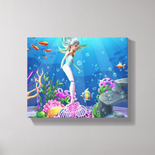 Wereldberoemde Zeemeermin. Canvas Afdruk (Voorkant)