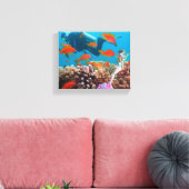 Wereldberoemde Zeemeermin. Canvas Afdruk (Insitu (Woonkamer))