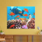 Wereldberoemde zeemeermin. canvas afdruk (Insitu (Woonkamer))