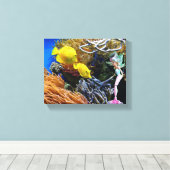 Wereldberoemde Zeemeermin. Canvas Afdruk (Insitu (Houten vloer))