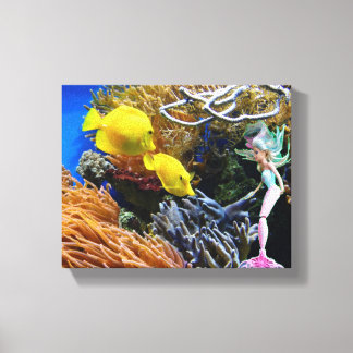 Wereldberoemde Zeemeermin. Canvas Afdruk