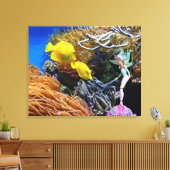 Wereldberoemde zeemeermin. canvas afdruk (Insitu (Woonkamer))