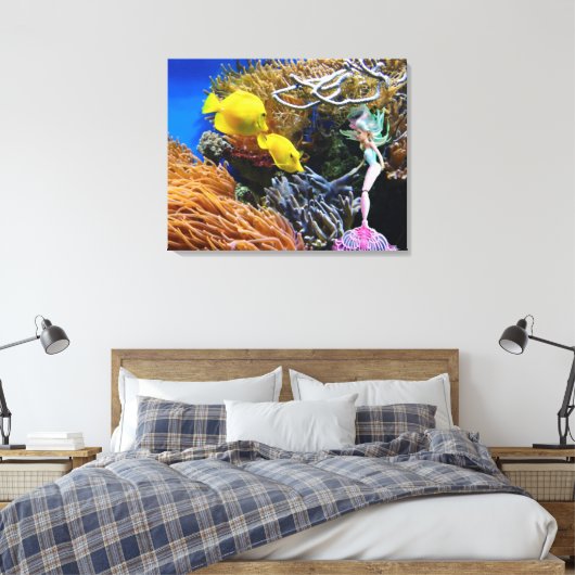 Wereldberoemde zeemeermin. canvas afdruk (Insitu (Slaapkamer))