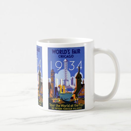  Wereldbeurs Chicago 1934 Koffiemok (Rechts)