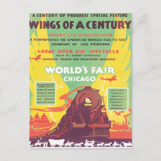  Wereldbeurs in Chicago Briefkaart (Voorkant)