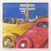 Wereldbeurs of Wereldbank Glazen Onderzetter (Voorkant)